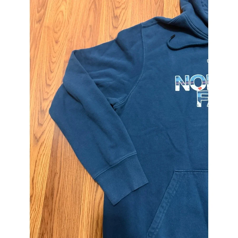 The North Face Half Dome Graphic Hoodie Mens XL Blue Pullover